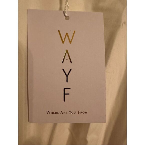 WAYF Plaza Cut Out Tiered Maxi cotton white Dress large - Picture 6 of 8